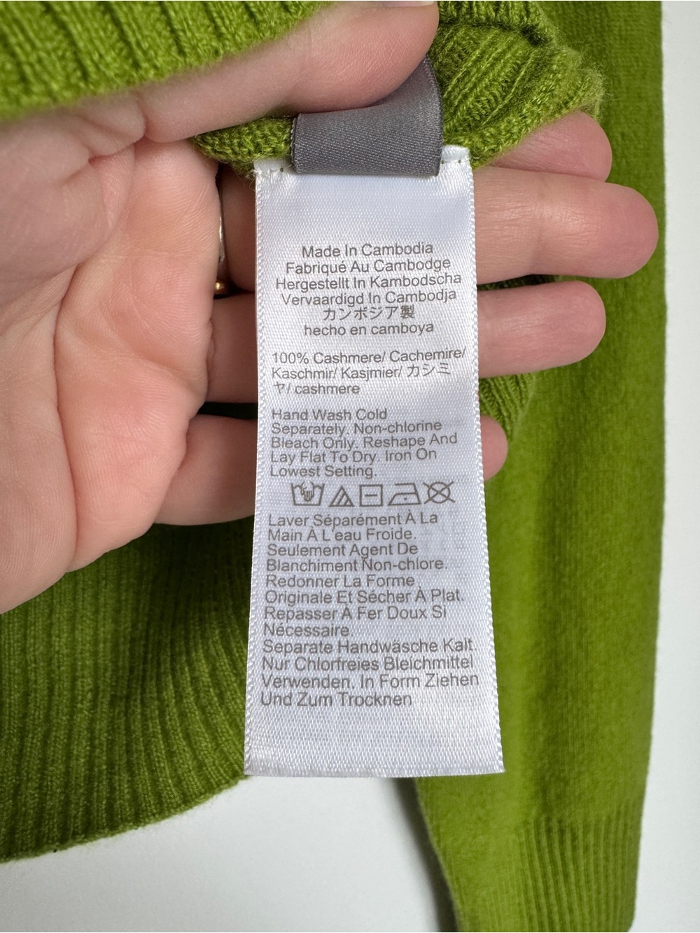 NWT! J. CREW Women's Perfect Cashmere Cardigan in August Peridot, Size Medium M - Picture 9 of 13